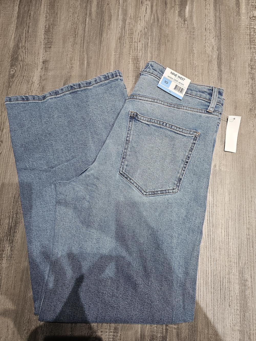 Nine West Blue Wide Leg Jeans